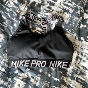 Nike black sports bra